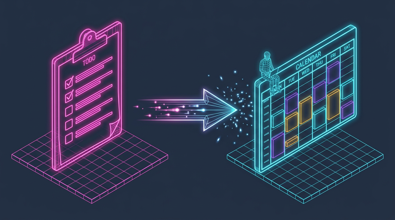 From todo list to calendar